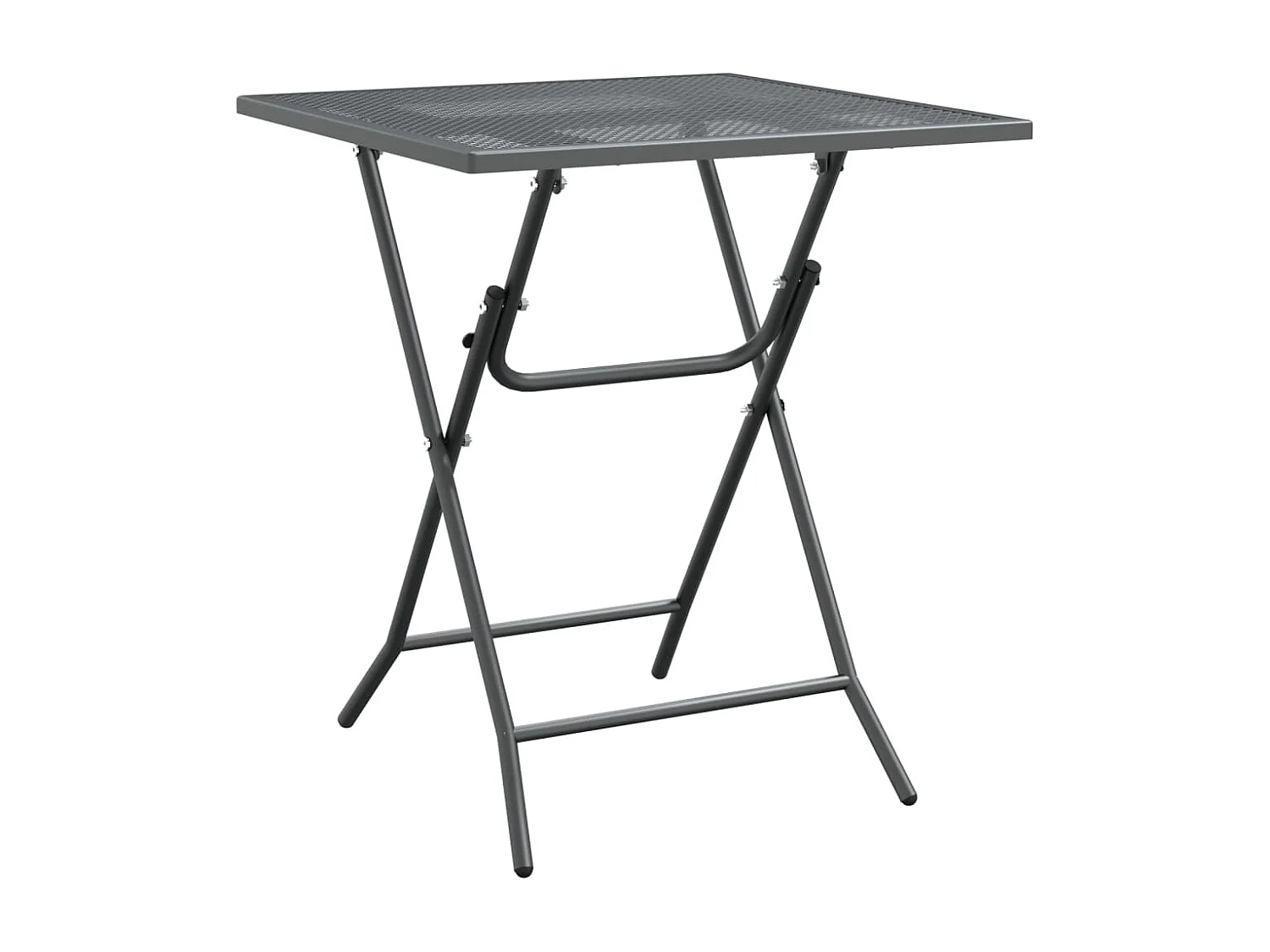 Set de comedor de jardín 3 piezas malla metal expandido antracita