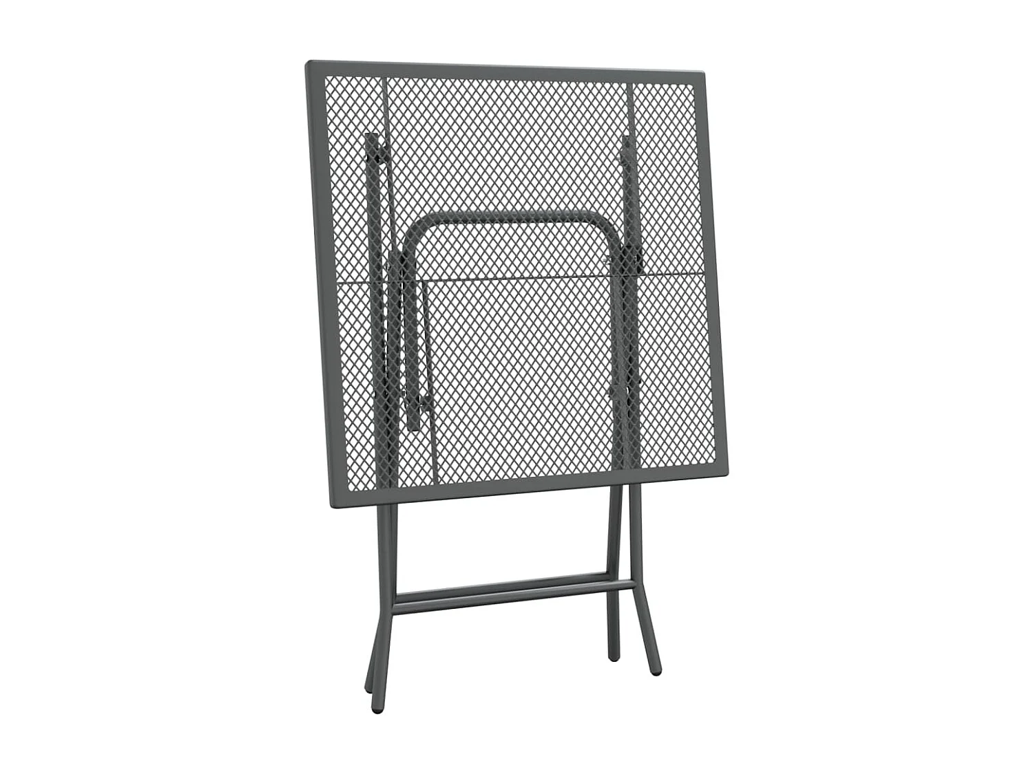 Set de comedor de jardín 3 piezas malla metal expandido antracita