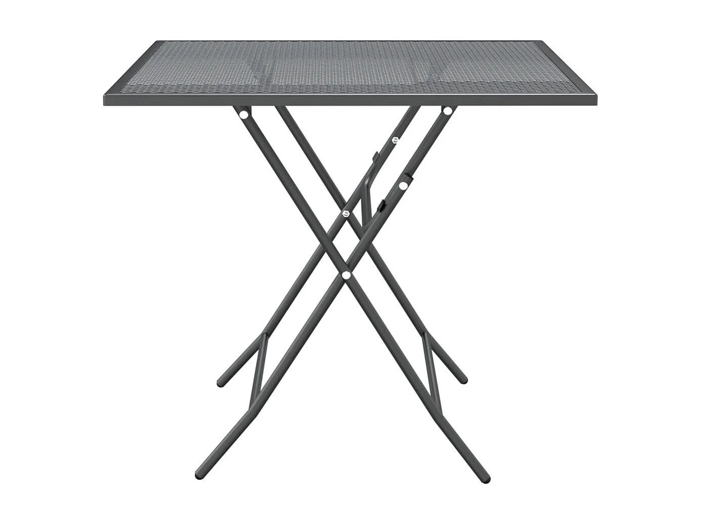 Mobilier à dîner de jardin 3 pièces Maille Métal Anthracite