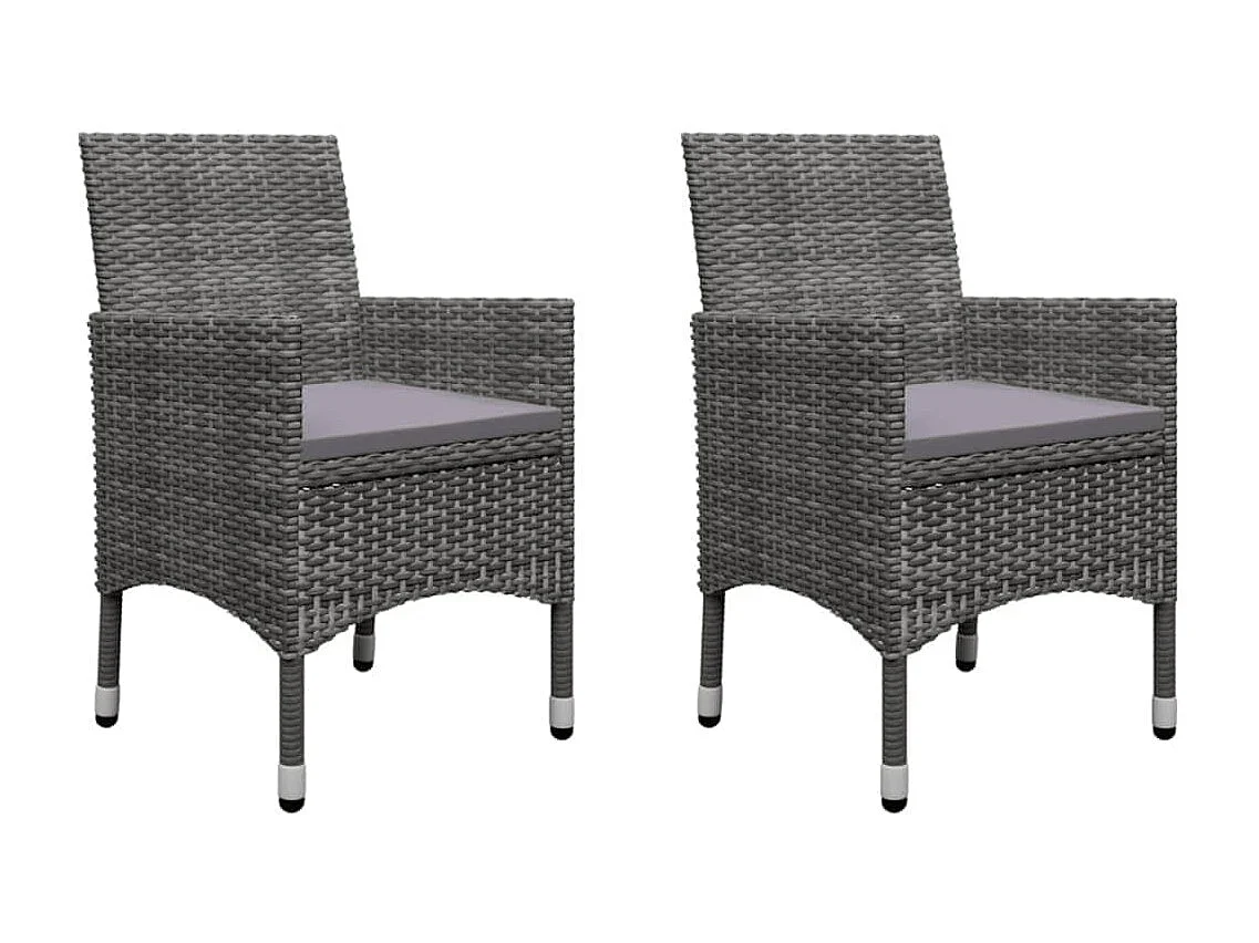 Ensemble de salle à manger de jardin 5 pièces Gris