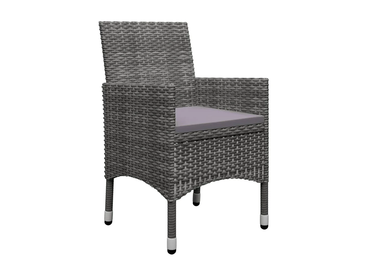 Ensemble de salle à manger de jardin 5 pièces Gris