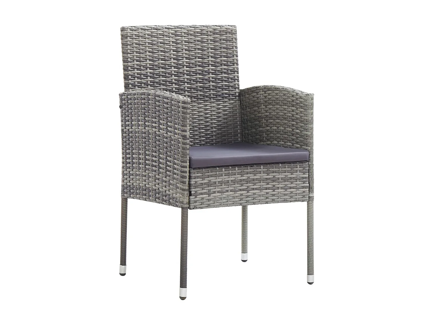 Ensemble à dîner de jardin et coussins 5 pièces Anthracite