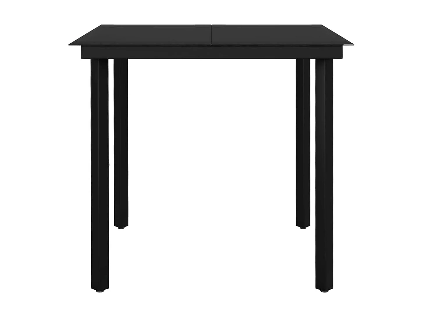 Juego de comedor de jardín 3 piezas negro