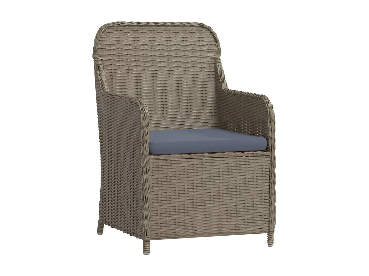 9 peças conjunto de jantar para jardim c/ almofadões castanho