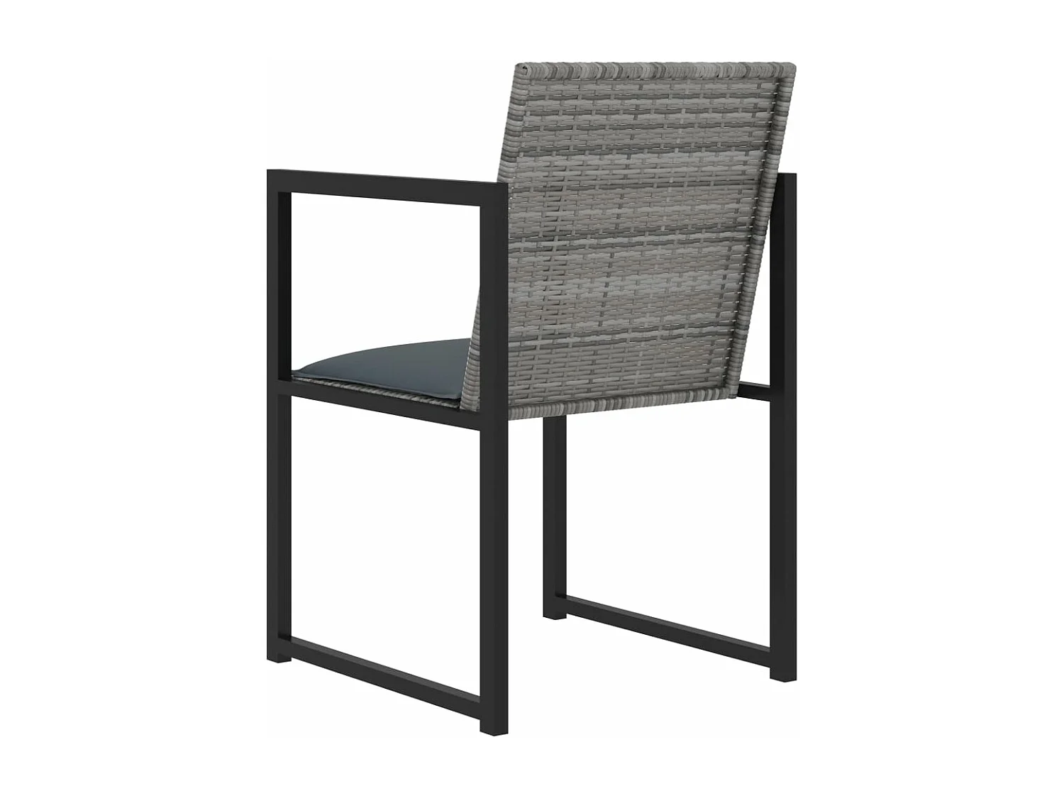 Mobilier à dîner de jardin 9 pièces et coussins Résine tressée Gris