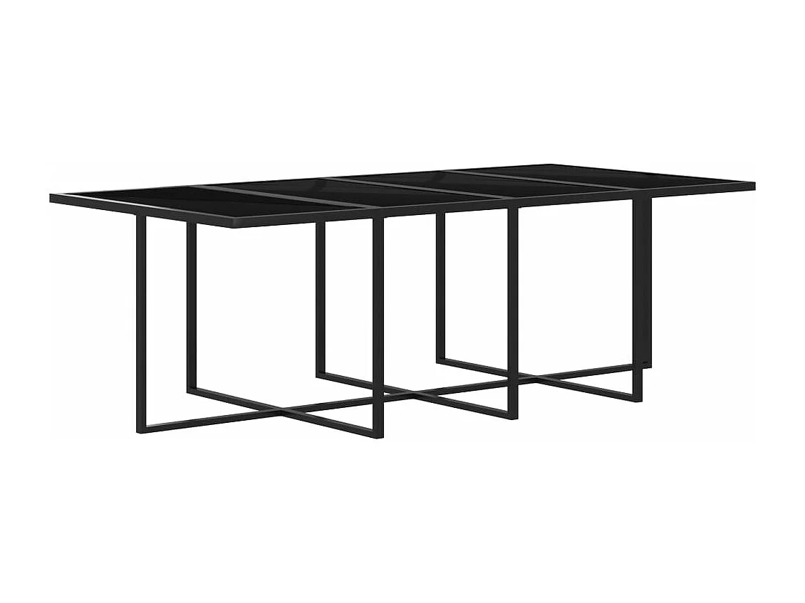 Mobilier à dîner de jardin 9 pièces et coussins Résine tressée Gris