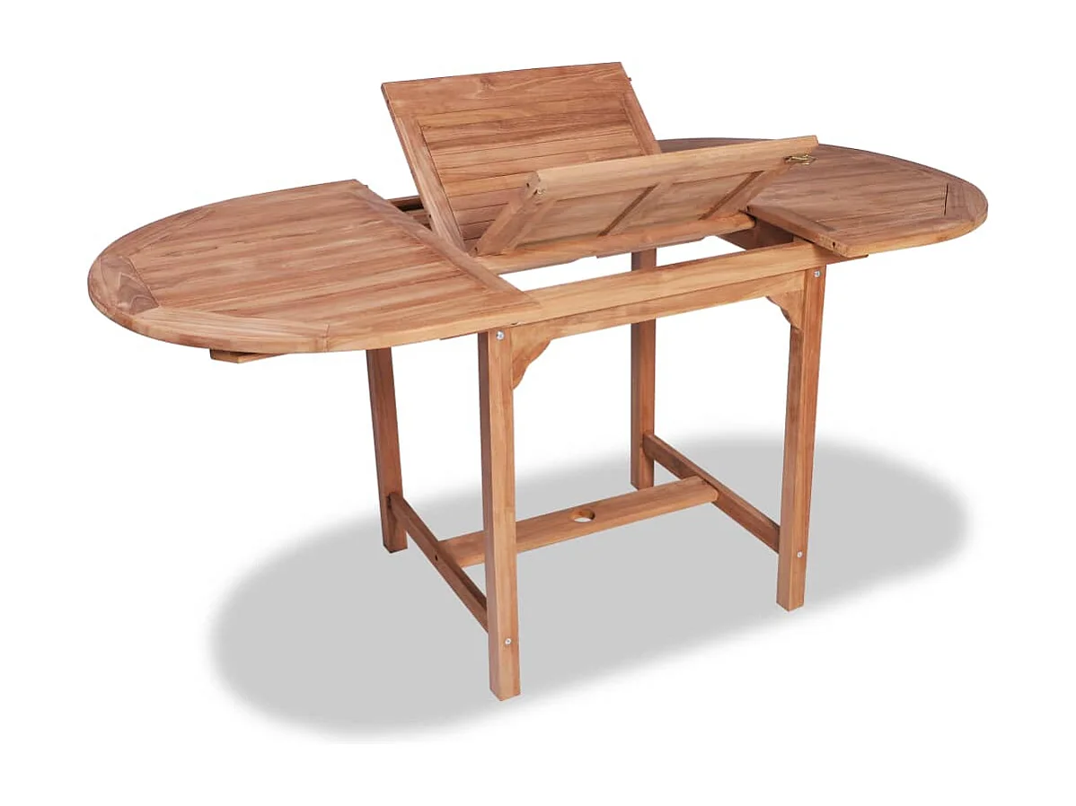 Mobilier à dîner d'extérieur 7 pièces Bois de teck solide
