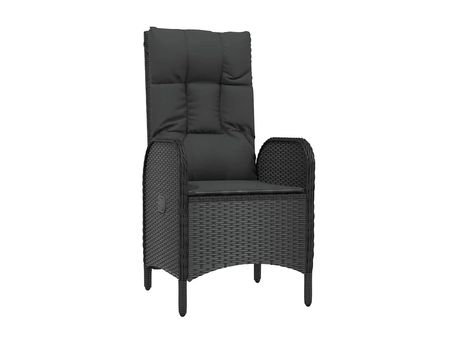 Mobilier à dîner de jardin et coussins 5 pièces Noir Résine tressée