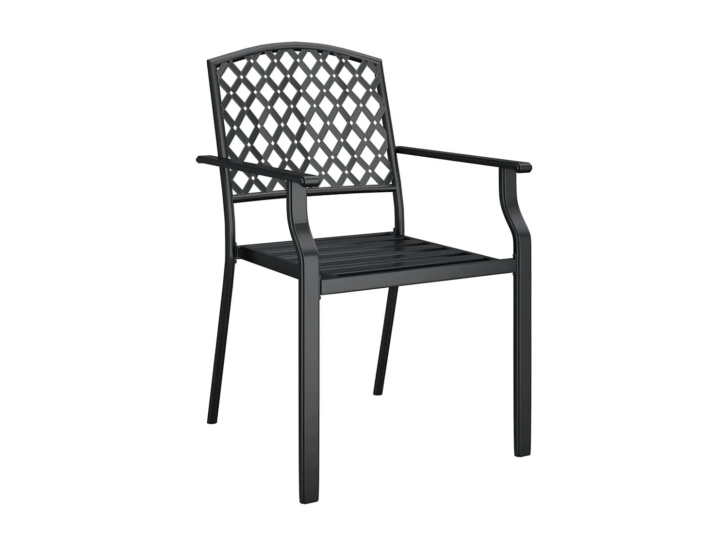 Ensemble de salle à manger de jardin 9 pièces anthracite acier