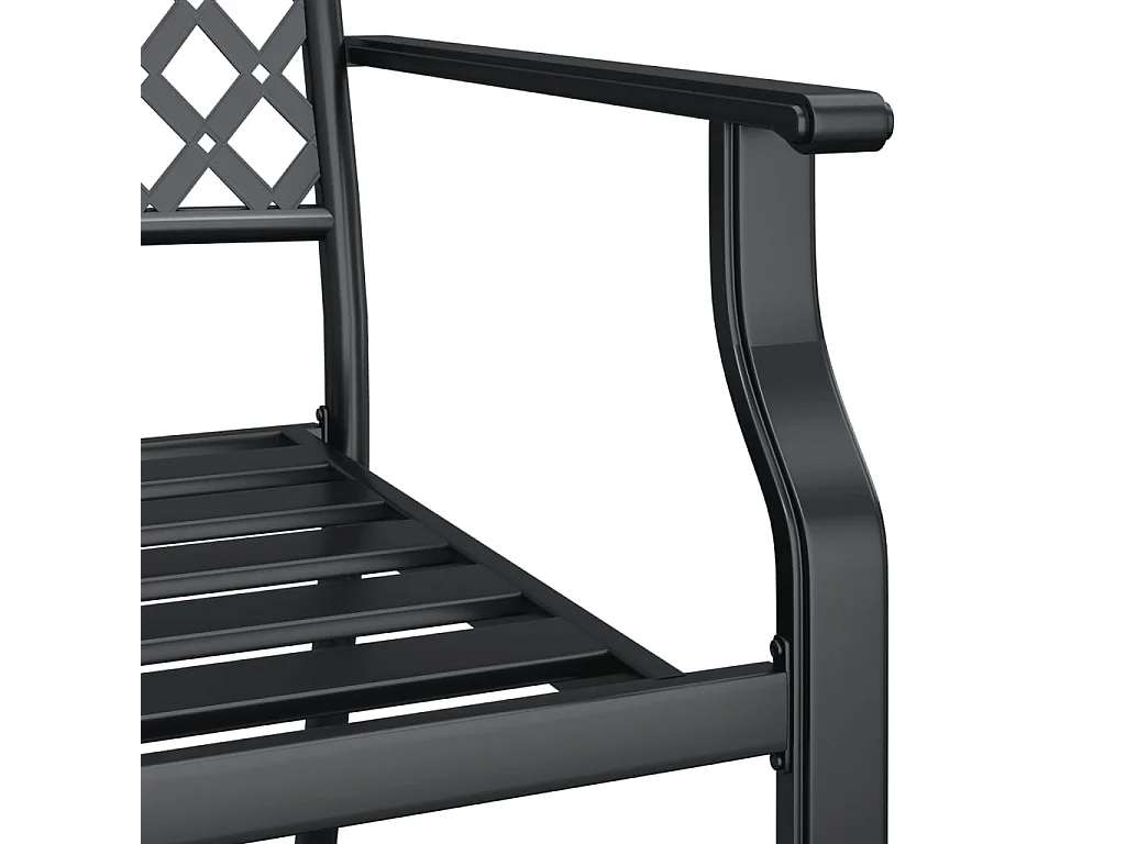 Ensemble de salle à manger de jardin 9 pièces anthracite acier