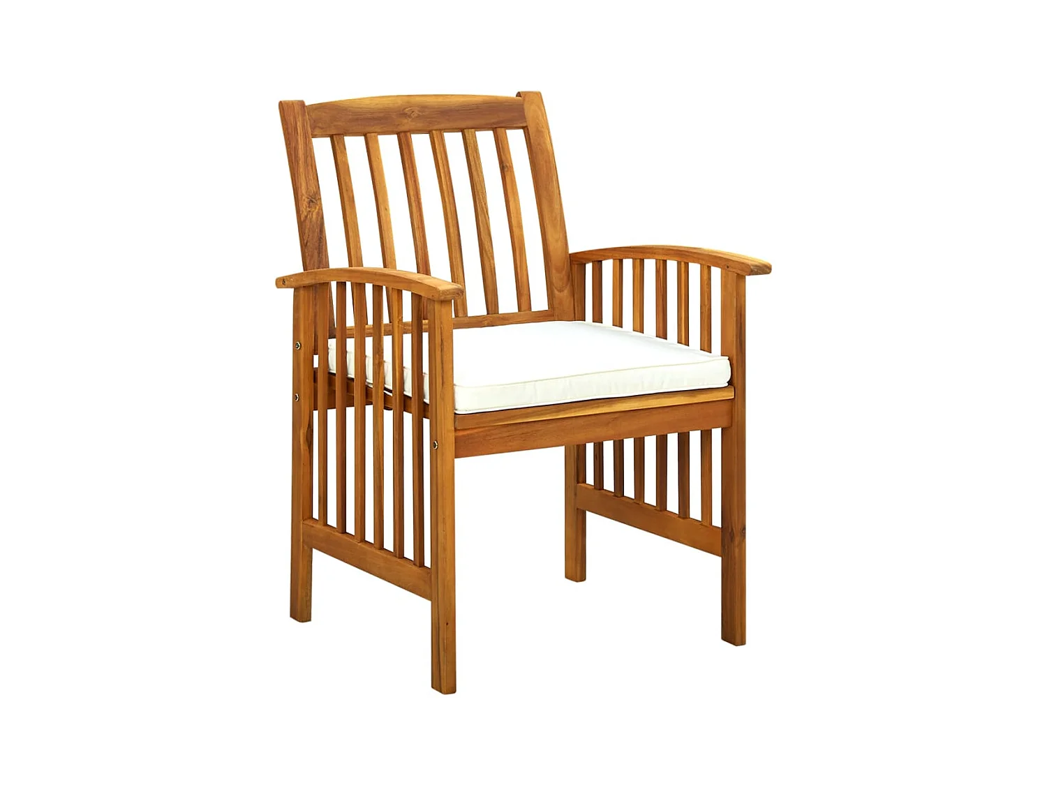 Mobilier à dîner de jardin 7 pièces avec coussins Acacia solide