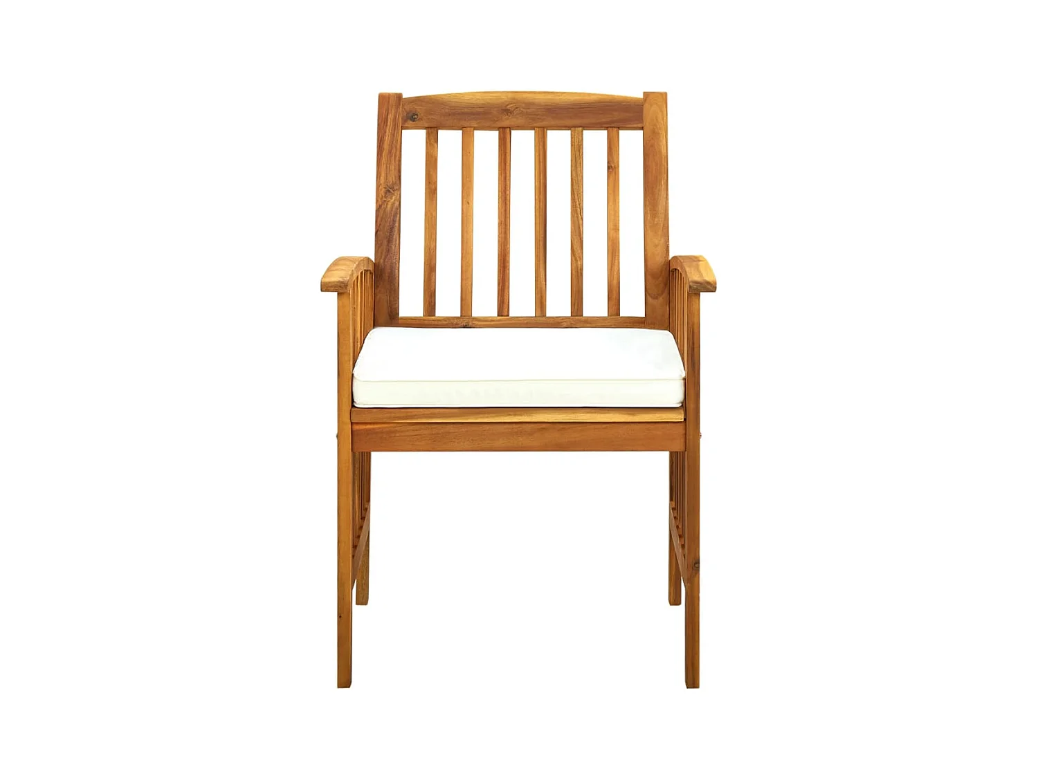 Mobilier à dîner de jardin 7 pièces avec coussins Acacia solide