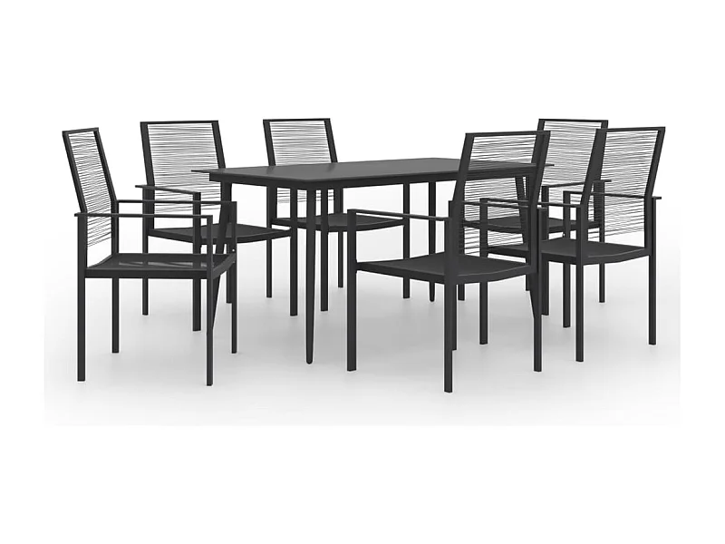 Juego de comedor para jardín 7 piezas