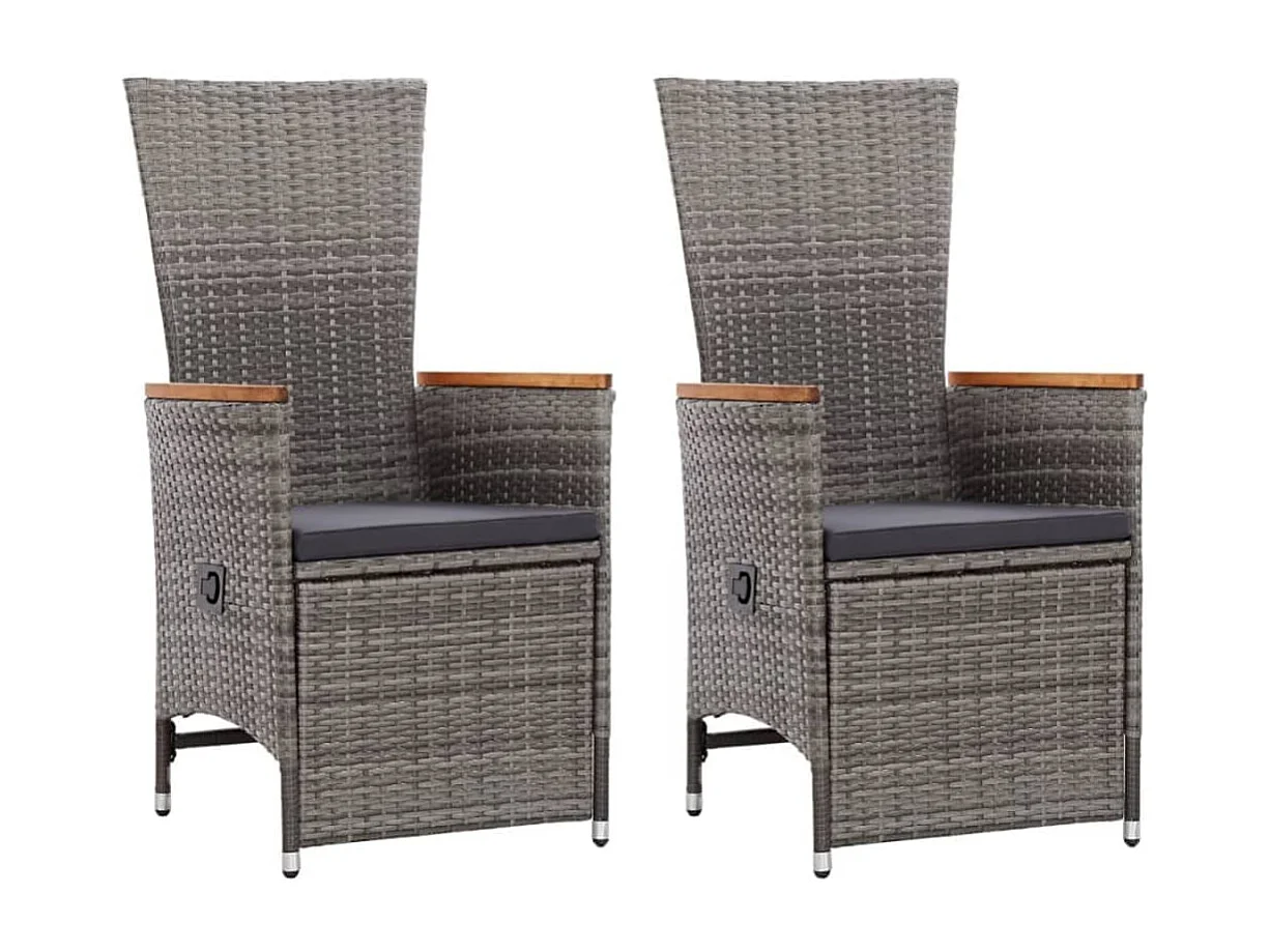 Juego de comedor para jardín de 5 piezas gris