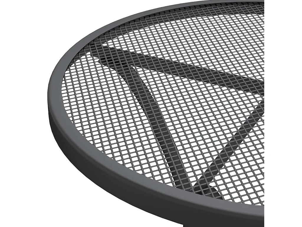 Mobilier à dîner de jardin 5 pièces Maille Métal Anthracite