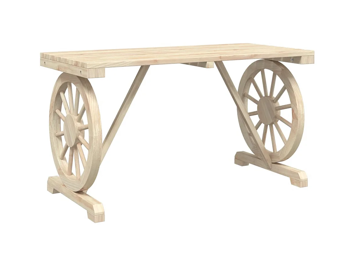 Ensemble à manger de jardin 3 pièces bois de sapin massif