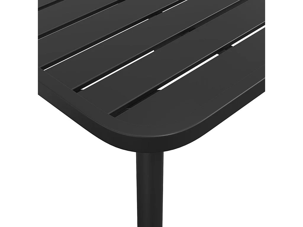 Ensemble de salle à manger de jardin 11 pièces anthracite acier