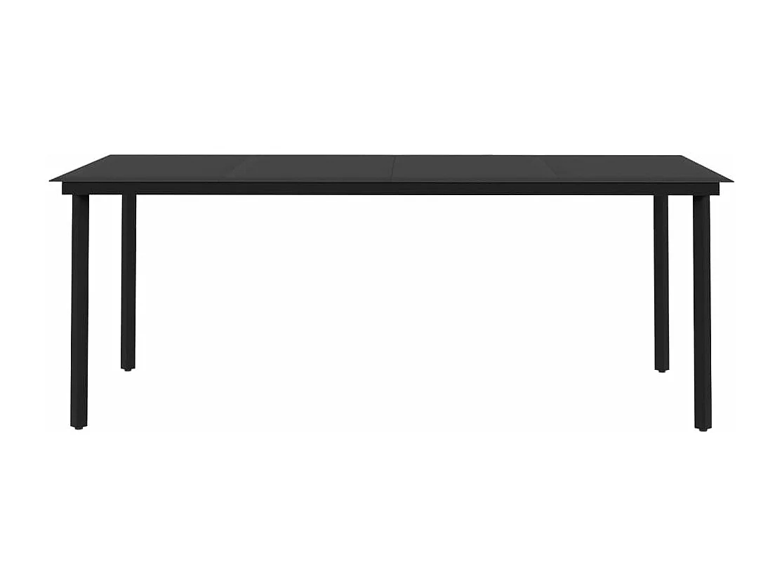 Ensemble de salle à manger de jardin avec coussins 9 pièces Noir