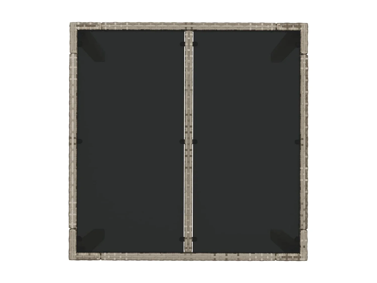 3 peças conjunto de jantar p/ jardim c/ almofadões vime PE cinza