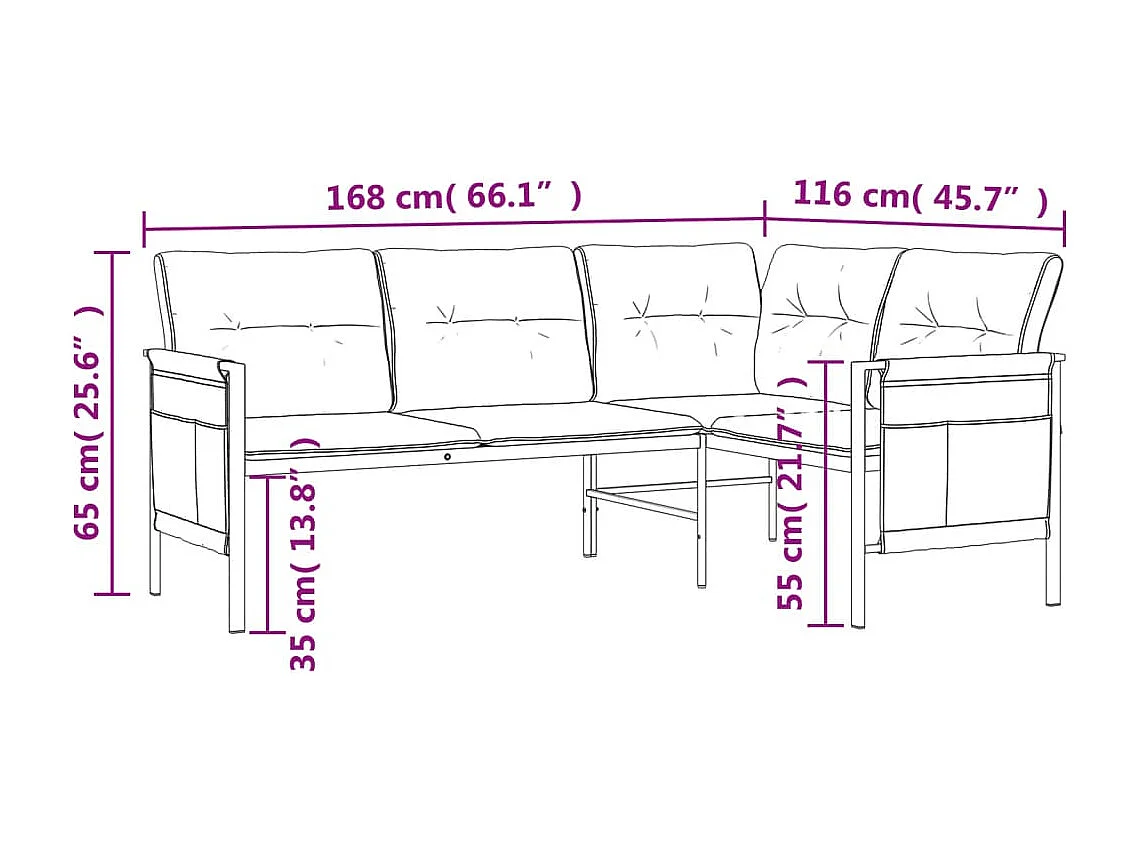 2 peças conjunto de jantar para jardim aço antracite
