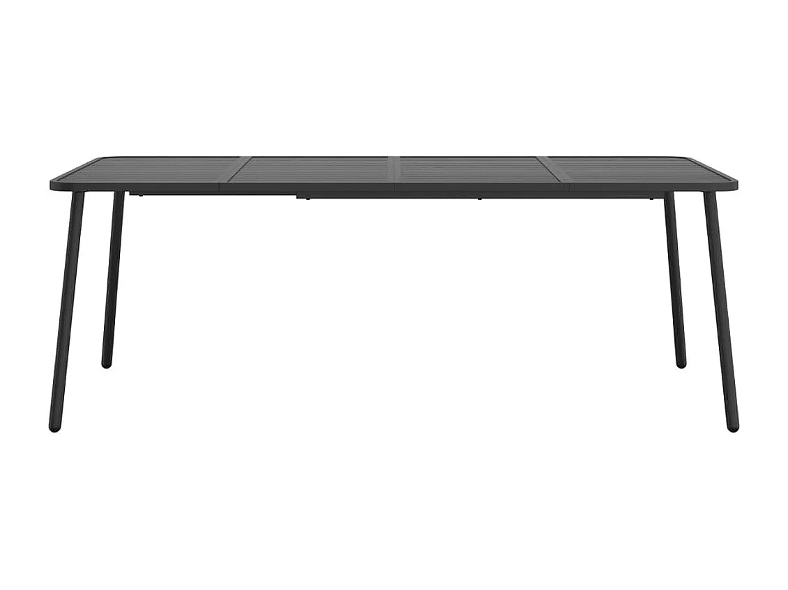 Ensemble de salle à manger de jardin 9 pièces anthracite acier