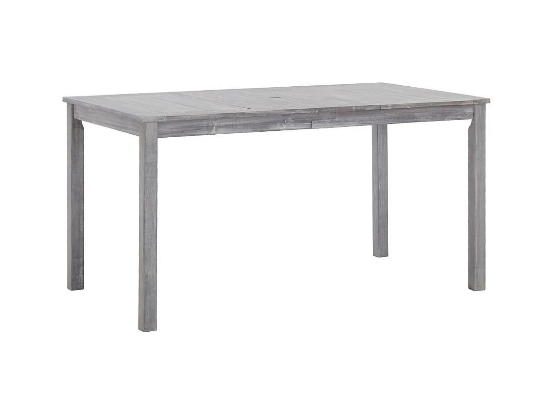 Mobilier à dîner d'extérieur 5 pièces Gris Bois d'acacia solide