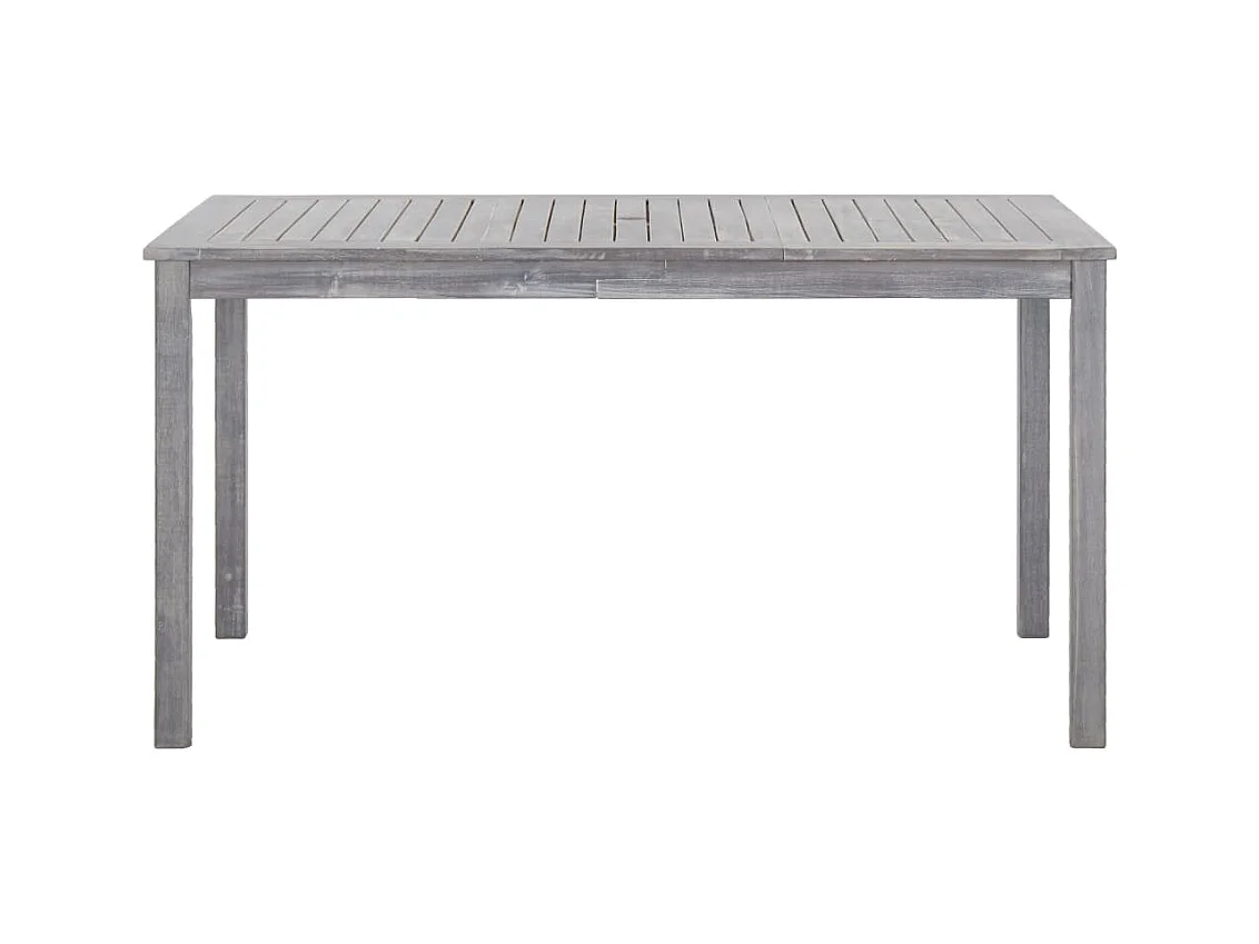 Mobilier à dîner d'extérieur 5 pièces Gris Bois d'acacia solide