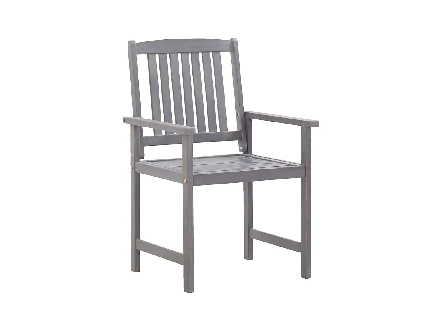 Mobilier à dîner d'extérieur 5 pièces Gris Bois d'acacia solide