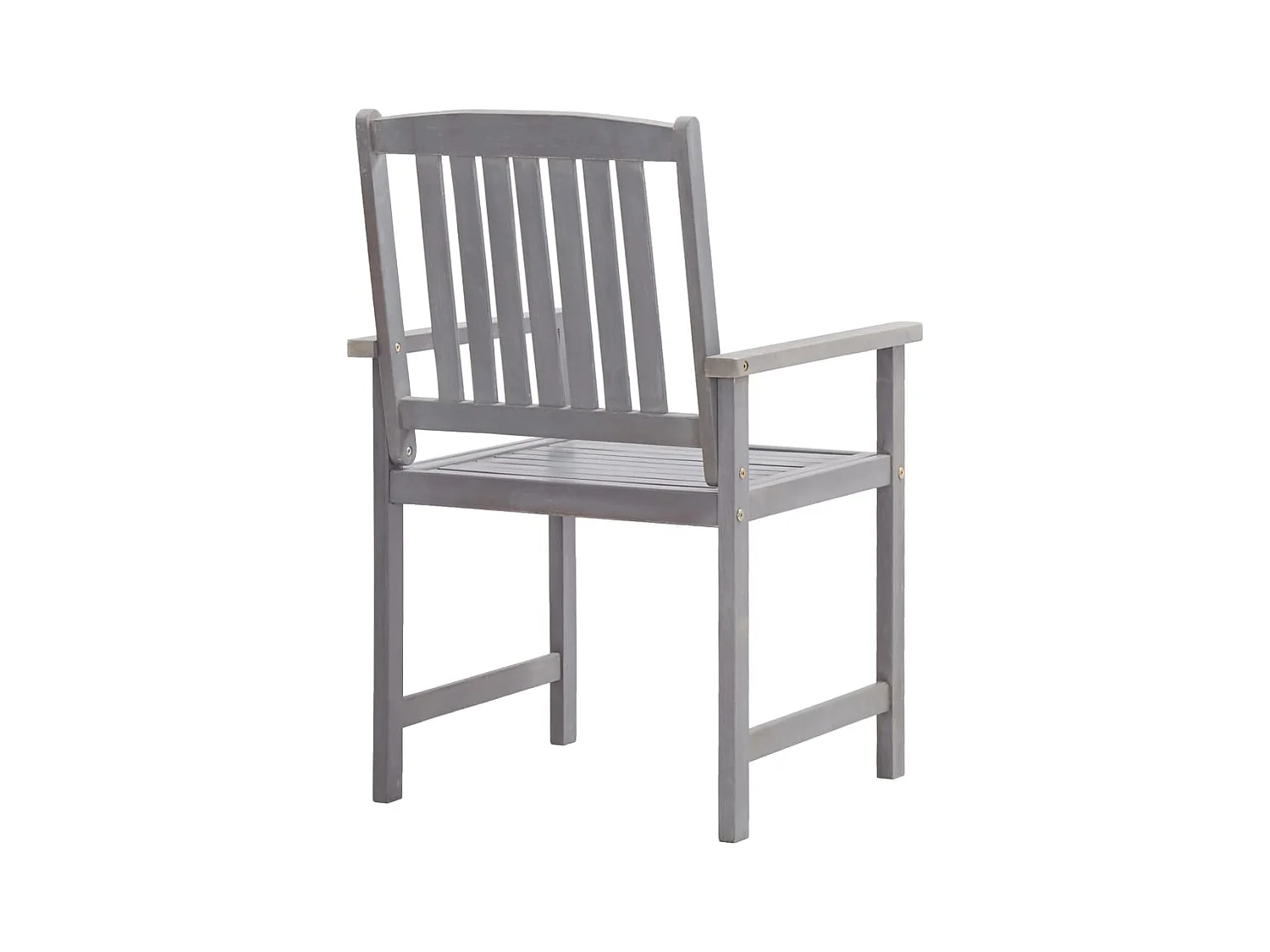 Mobilier à dîner d'extérieur 5 pièces Gris Bois d'acacia solide