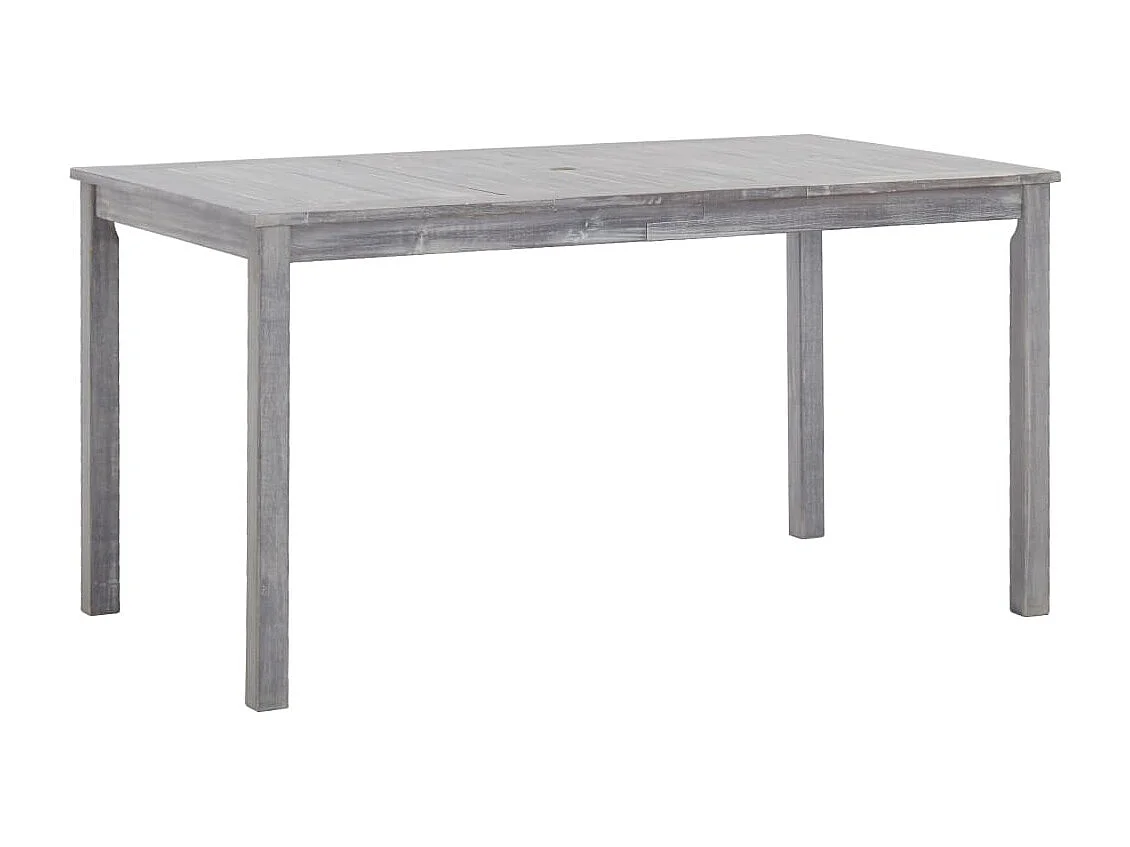 Mobilier à dîner d'extérieur 5 pièces Gris Bois d'acacia solide