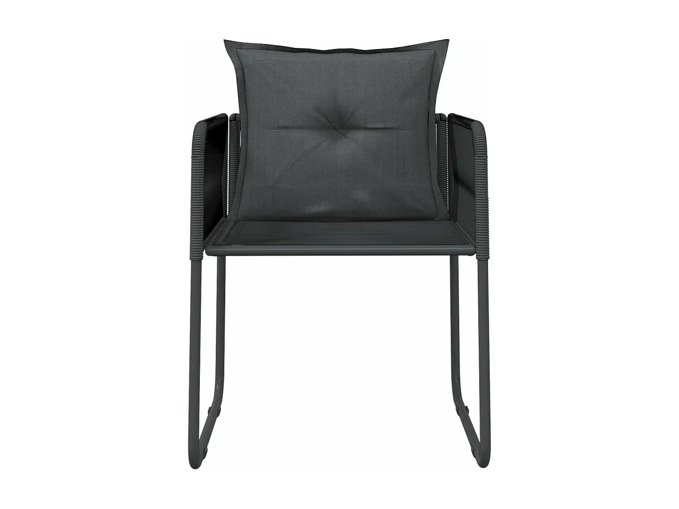 Ensemble de salle à manger de jardin 9 pièces Noir