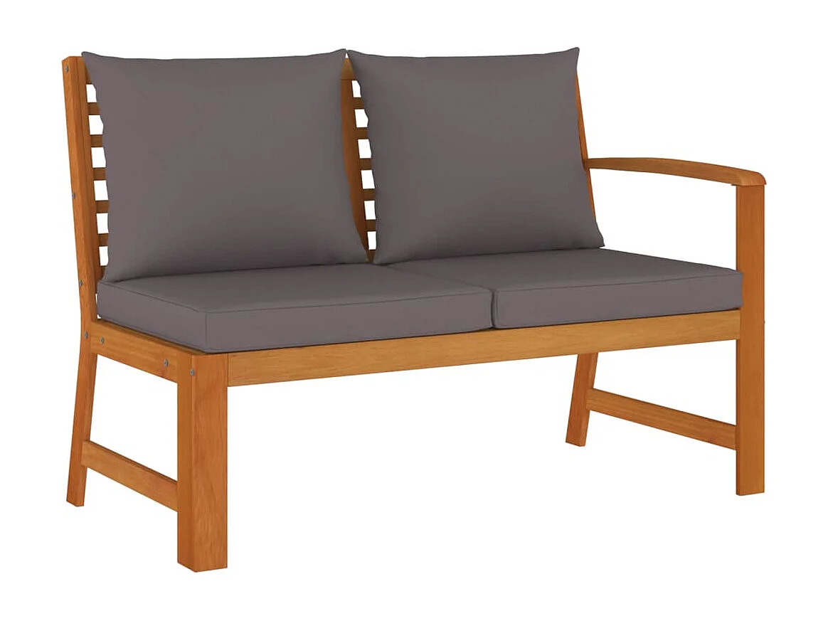 Ensemble de salle à manger de jardin coussins 5 pièces Bois acacia