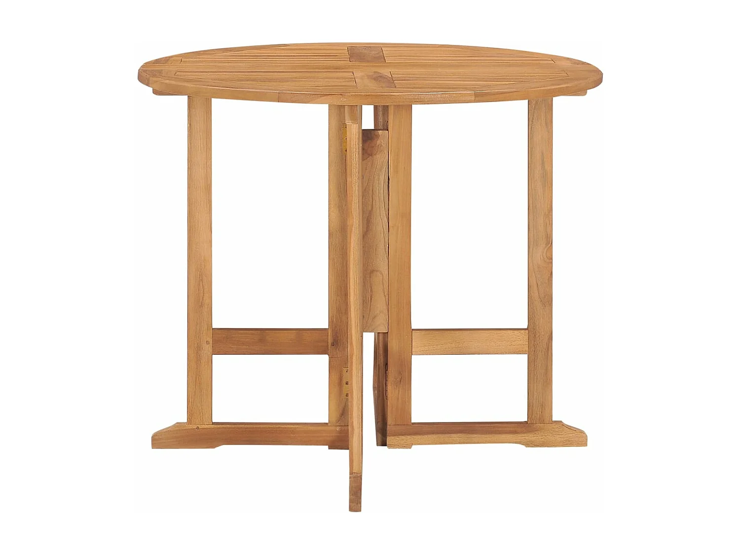 Mobilier à dîner d'extérieur pliable 5 pièces Bois solide de teck