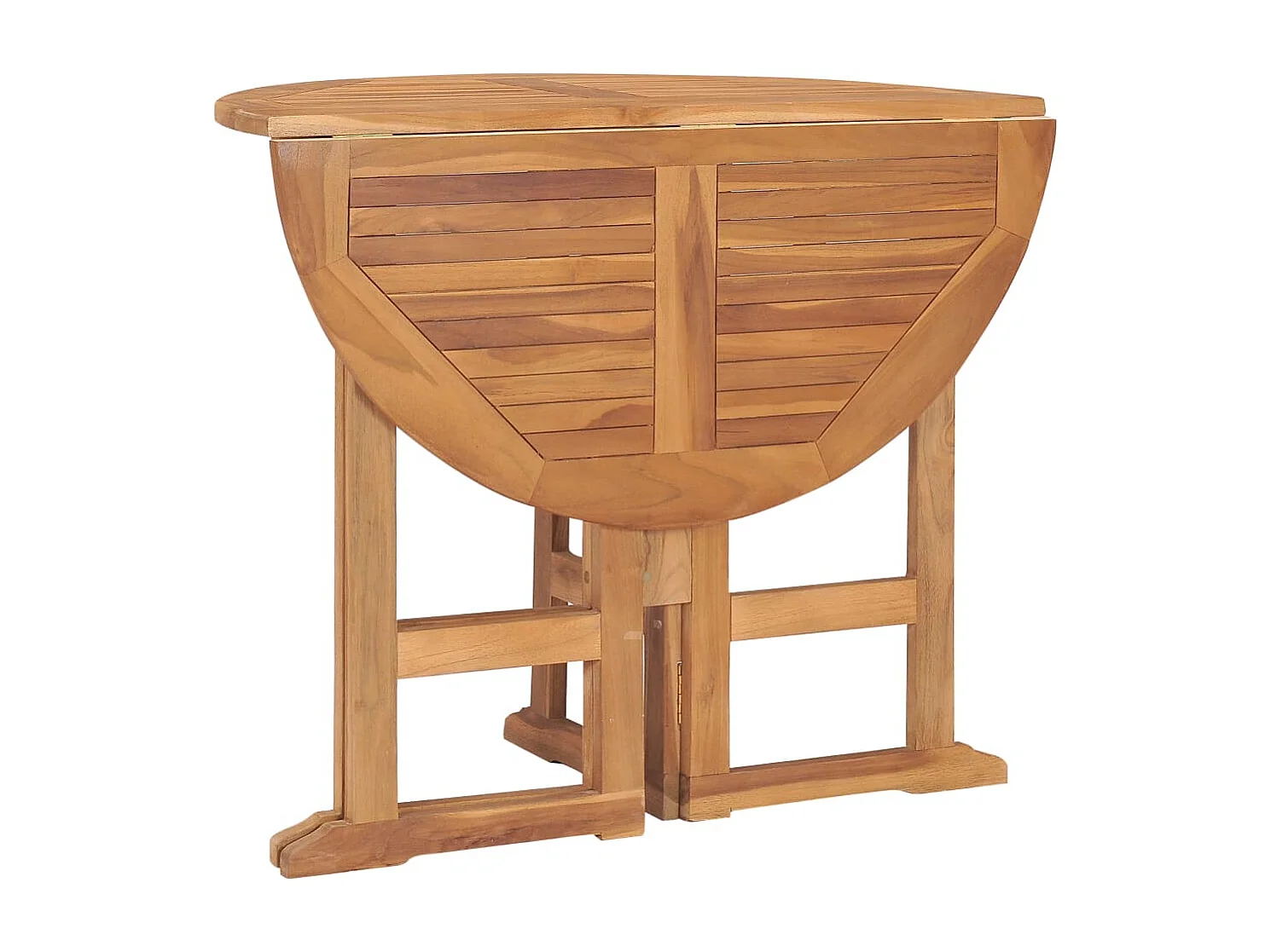 Mobilier à dîner d'extérieur pliable 5 pièces Bois solide de teck
