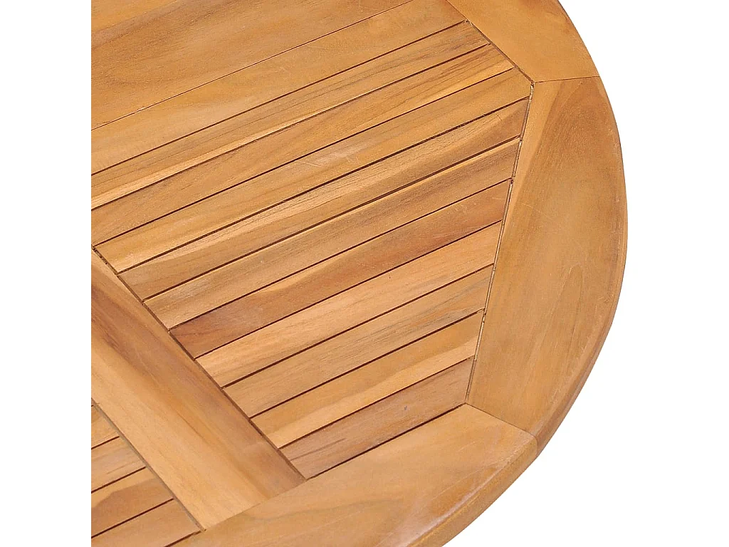 Mobilier à dîner d'extérieur pliable 5 pièces Bois solide de teck