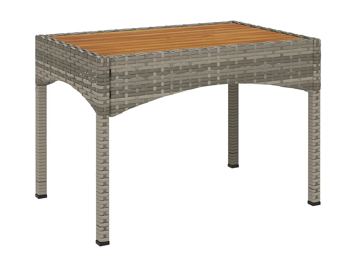 Mobilier à dîner de jardin 4pièces et coussins Gris Résine tressée