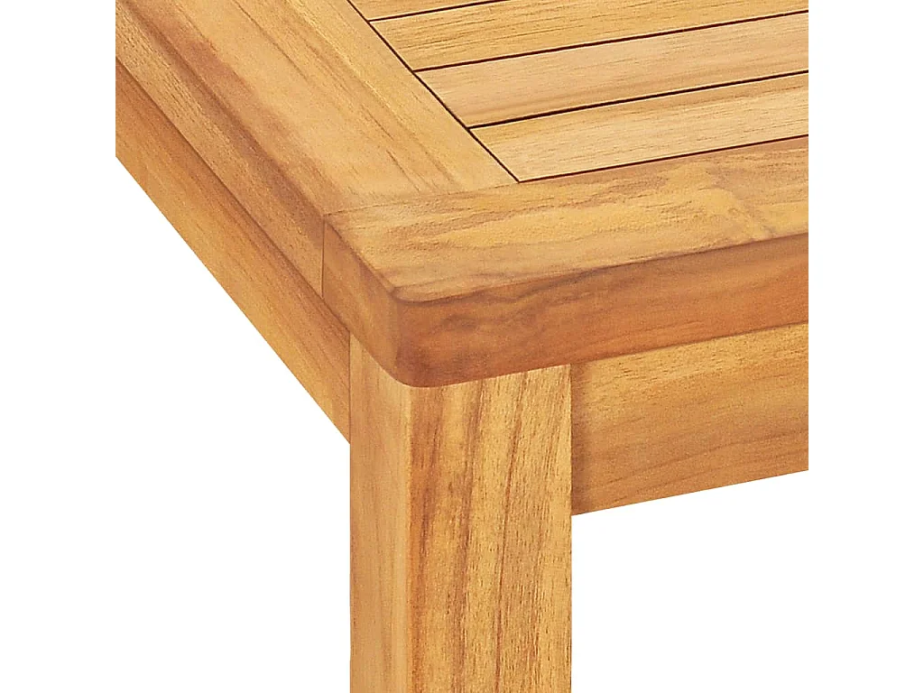 5 peças conjunto de jantar p/ jardim madeira de teca maciça