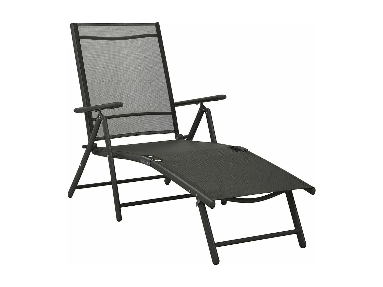 Ensemble de salle à manger de jardin 10 pièces Noir et anthracite