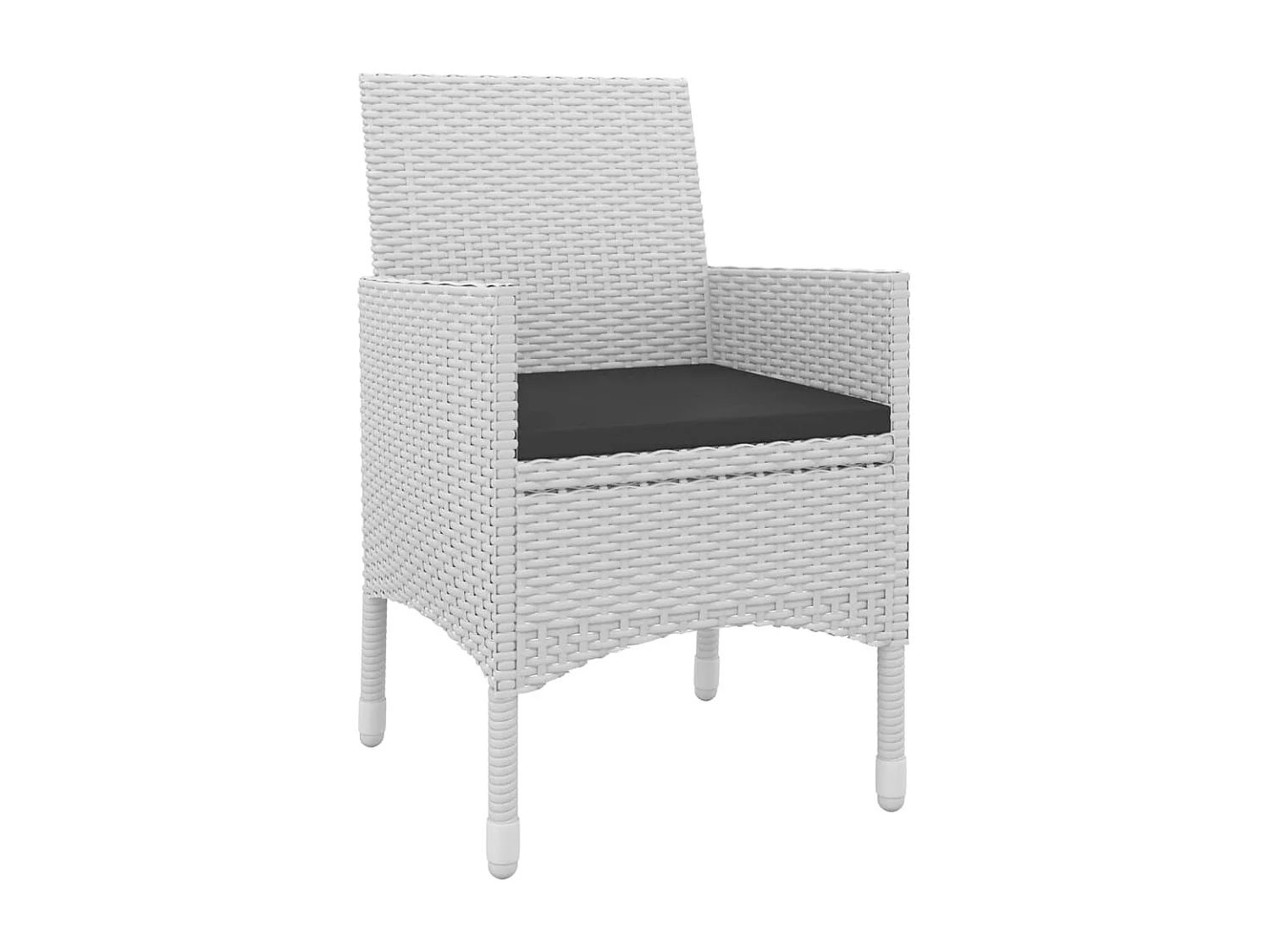 Set comedor de jardín 5 piezas y cojines ratán sintético y vidrio