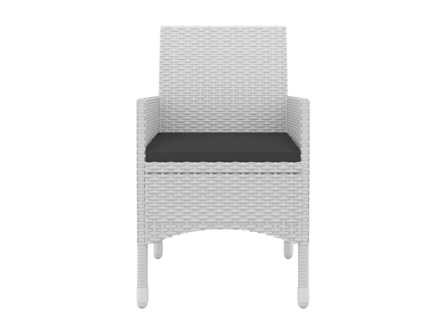 Set comedor de jardín 5 piezas y cojines ratán sintético y vidrio