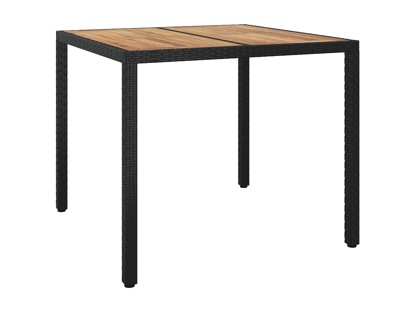 Mobilier à dîner de jardin et coussins 5 pièces Noir Résine tressée