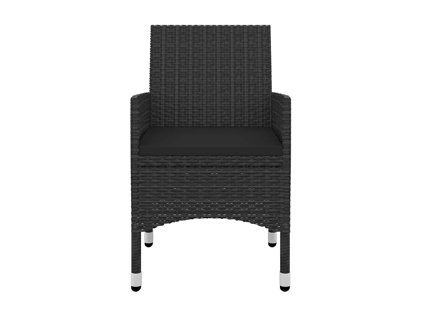 Set comedor de jardín 7 piezas y cojines ratán sintético y vidrio