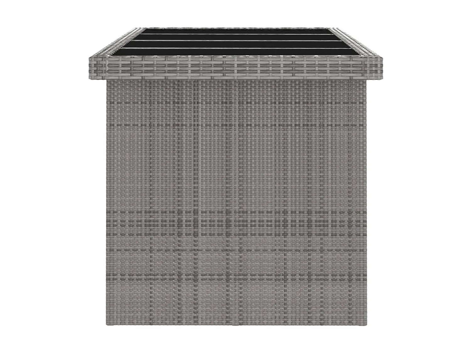 11-delige Tuinset met kussens poly rattan grijs