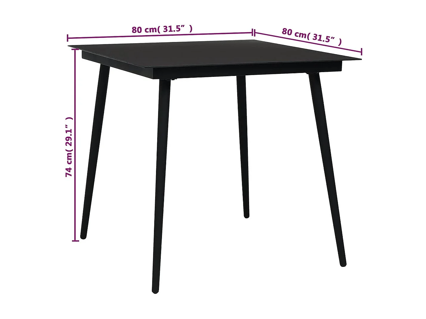 Mobilier à dîner d'extérieur 5 pièces Corde en coton et acier Noir