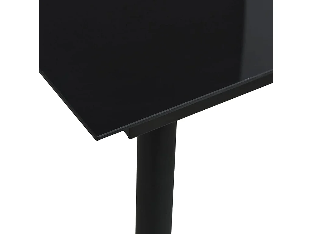 Mobilier à dîner d'extérieur 5 pièces Corde en coton et acier Noir