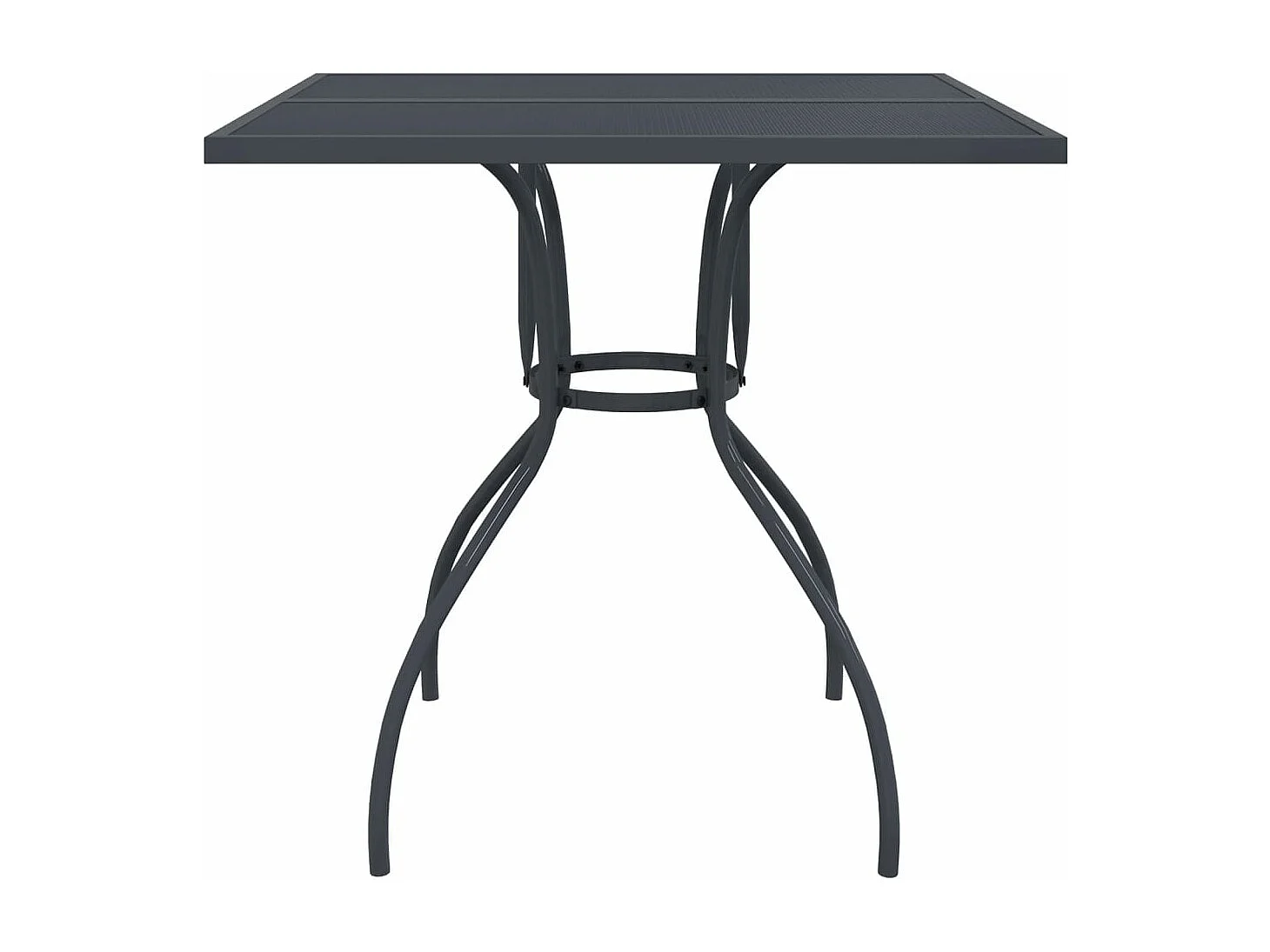 Ensemble à manger de jardin 5 pièces anthracite métal maille