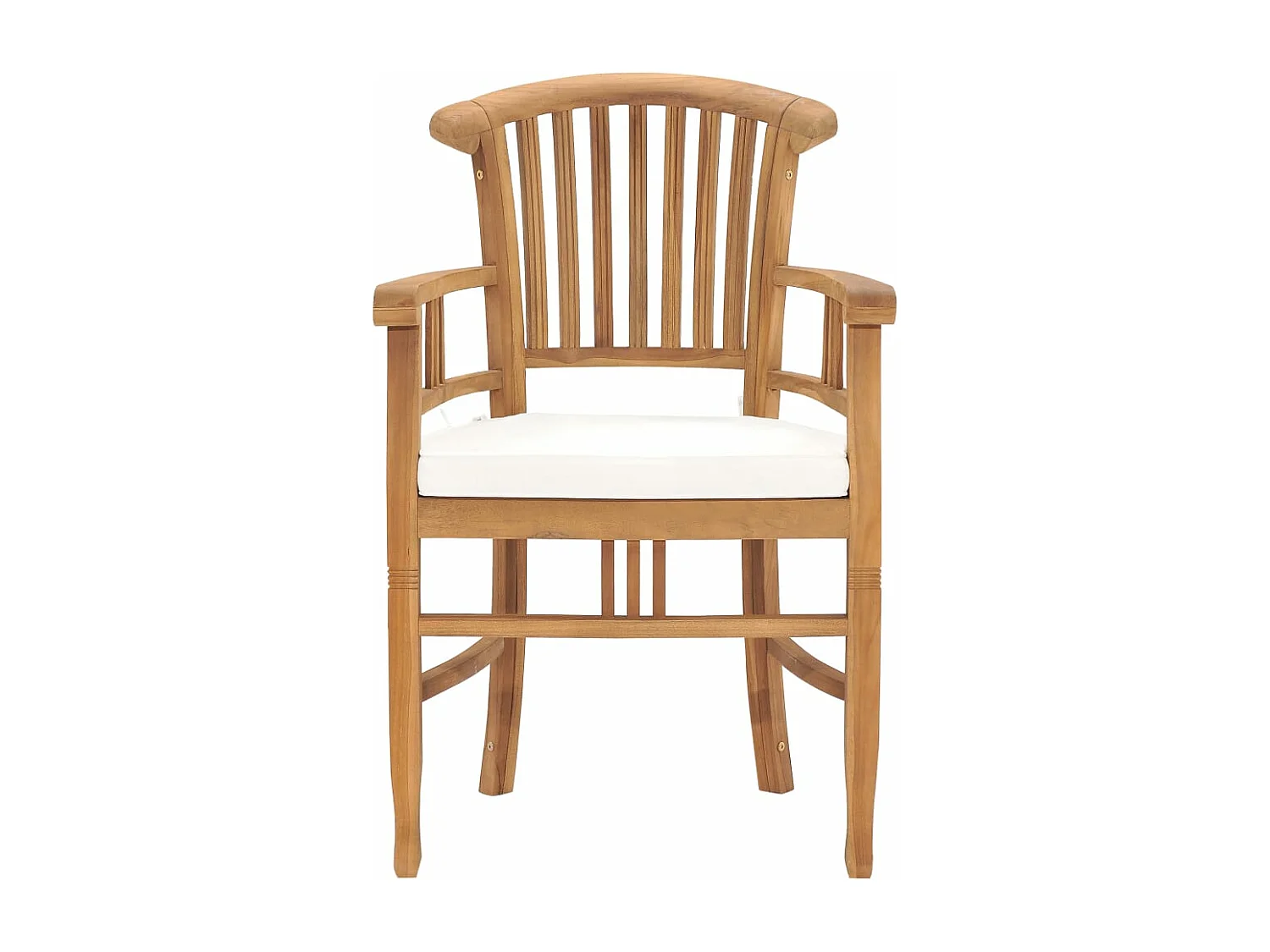 Ensemble à dîner de jardin 5 pièces avec coussins Teck solide