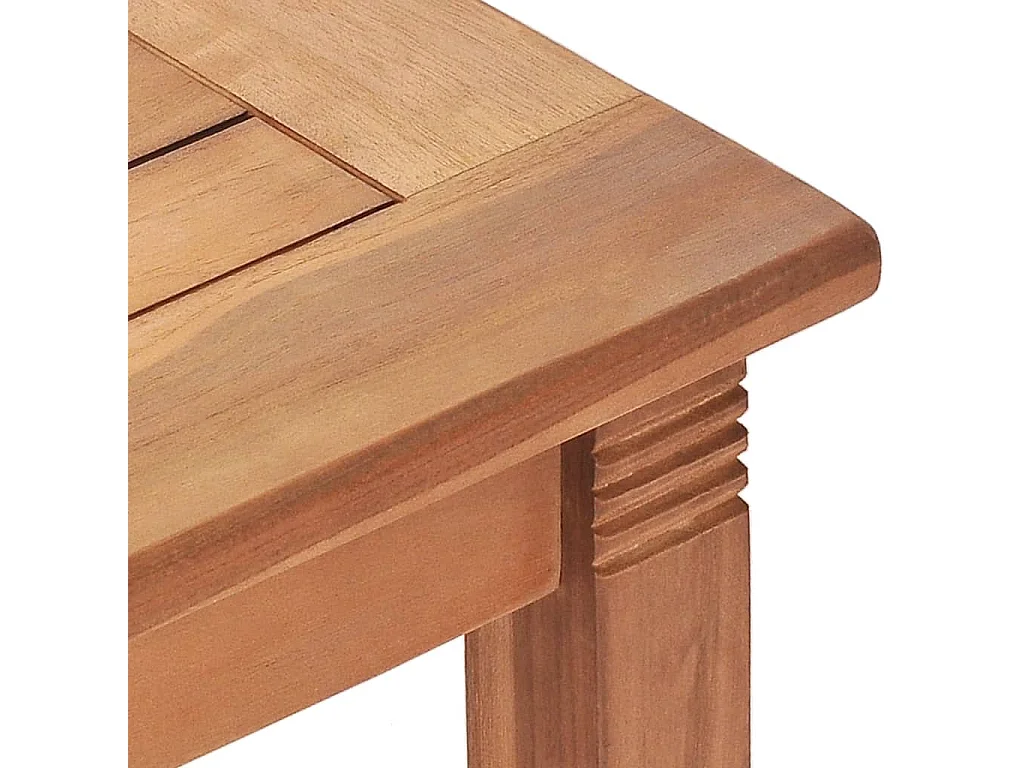 Ensemble à dîner de jardin 5 pièces avec coussins Teck solide