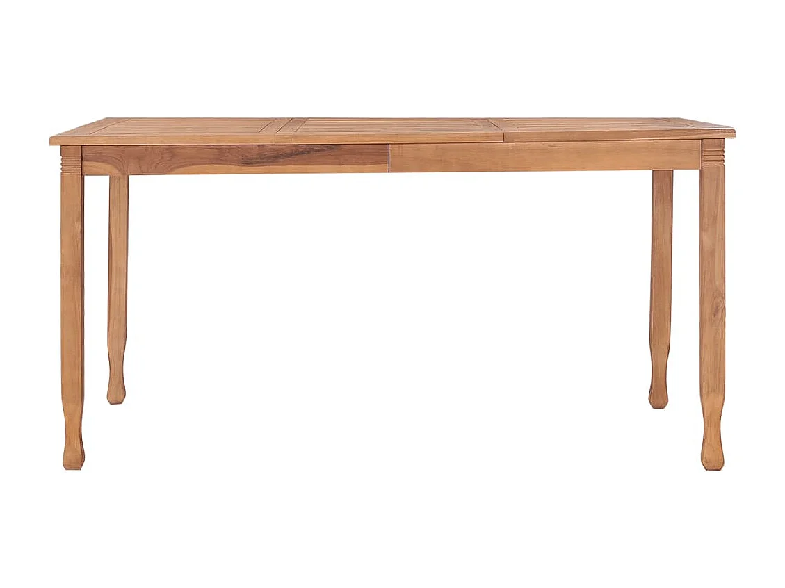 Ensemble à dîner de jardin 5 pièces avec coussins Teck solide