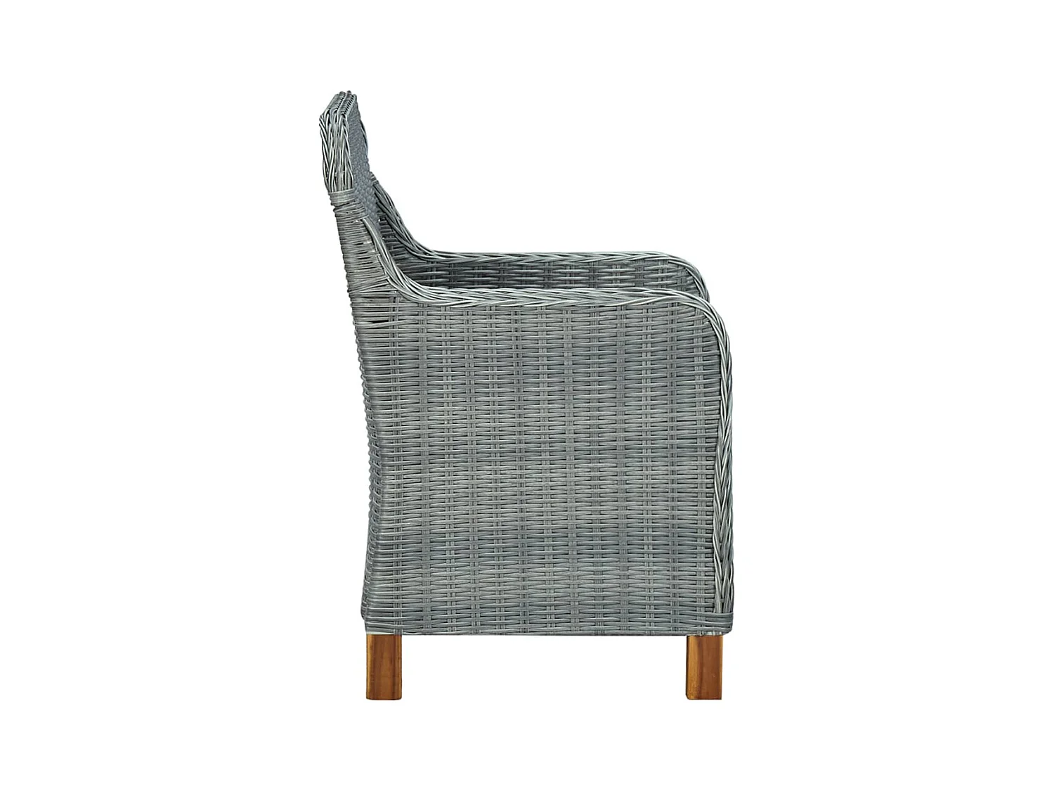 Mobilier à dîner 9 pièces avec coussins Résine tressée Gris clair